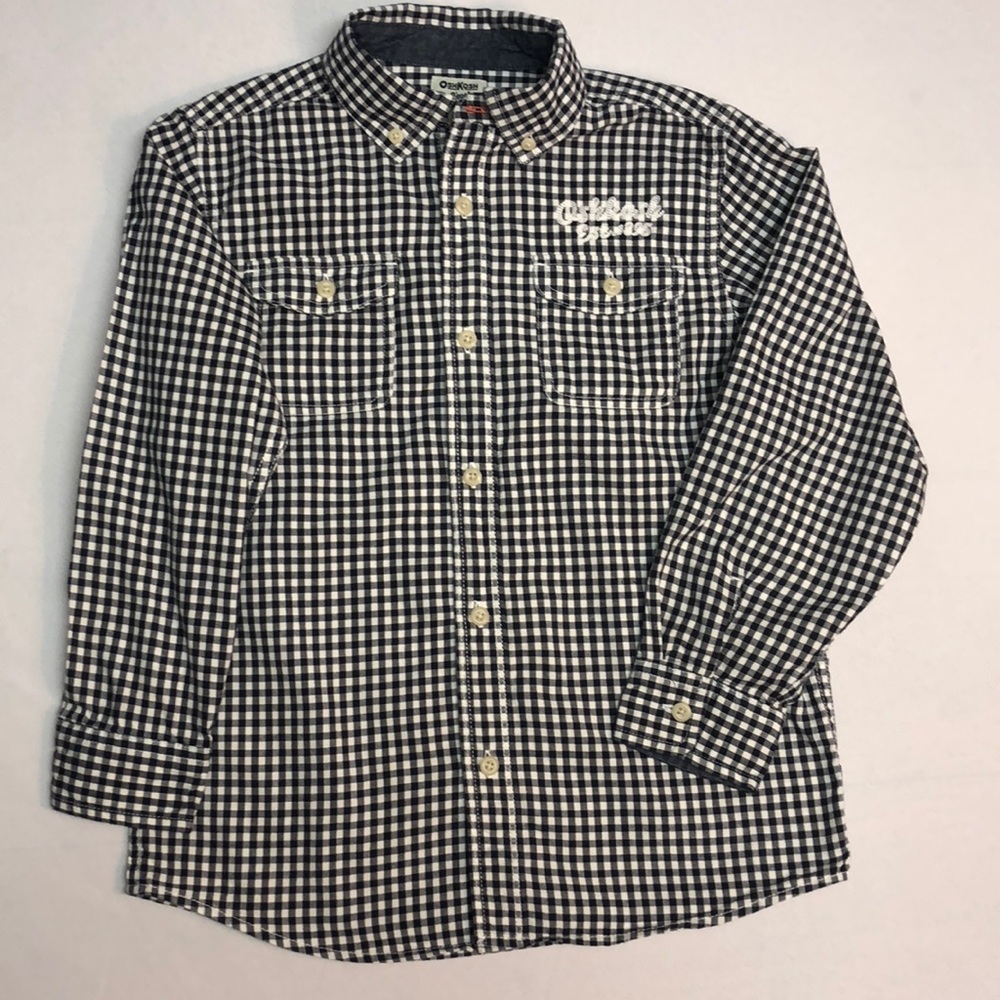 OshKosh B’Gosh Boys Dress Shirt Black and White